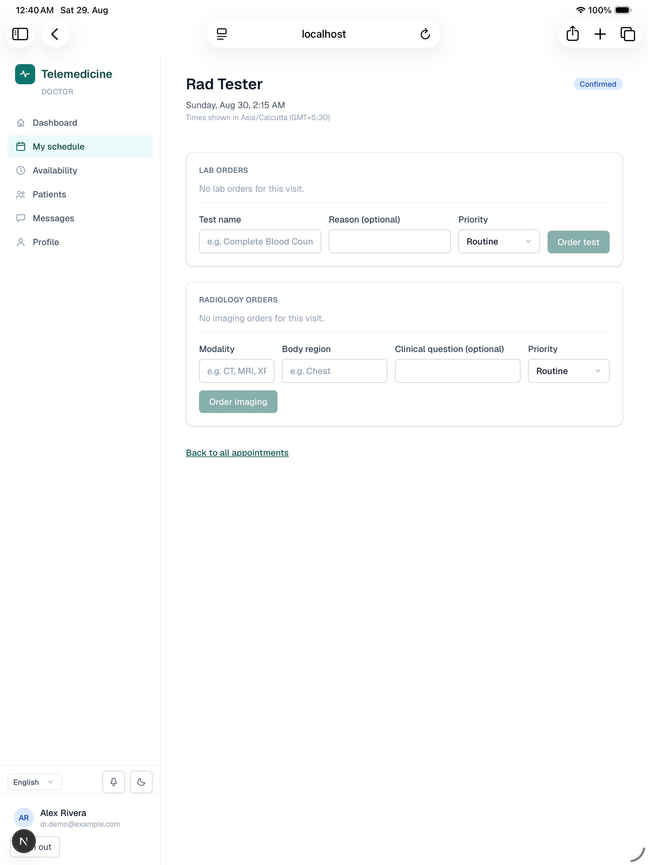 Ordering labs and imaging