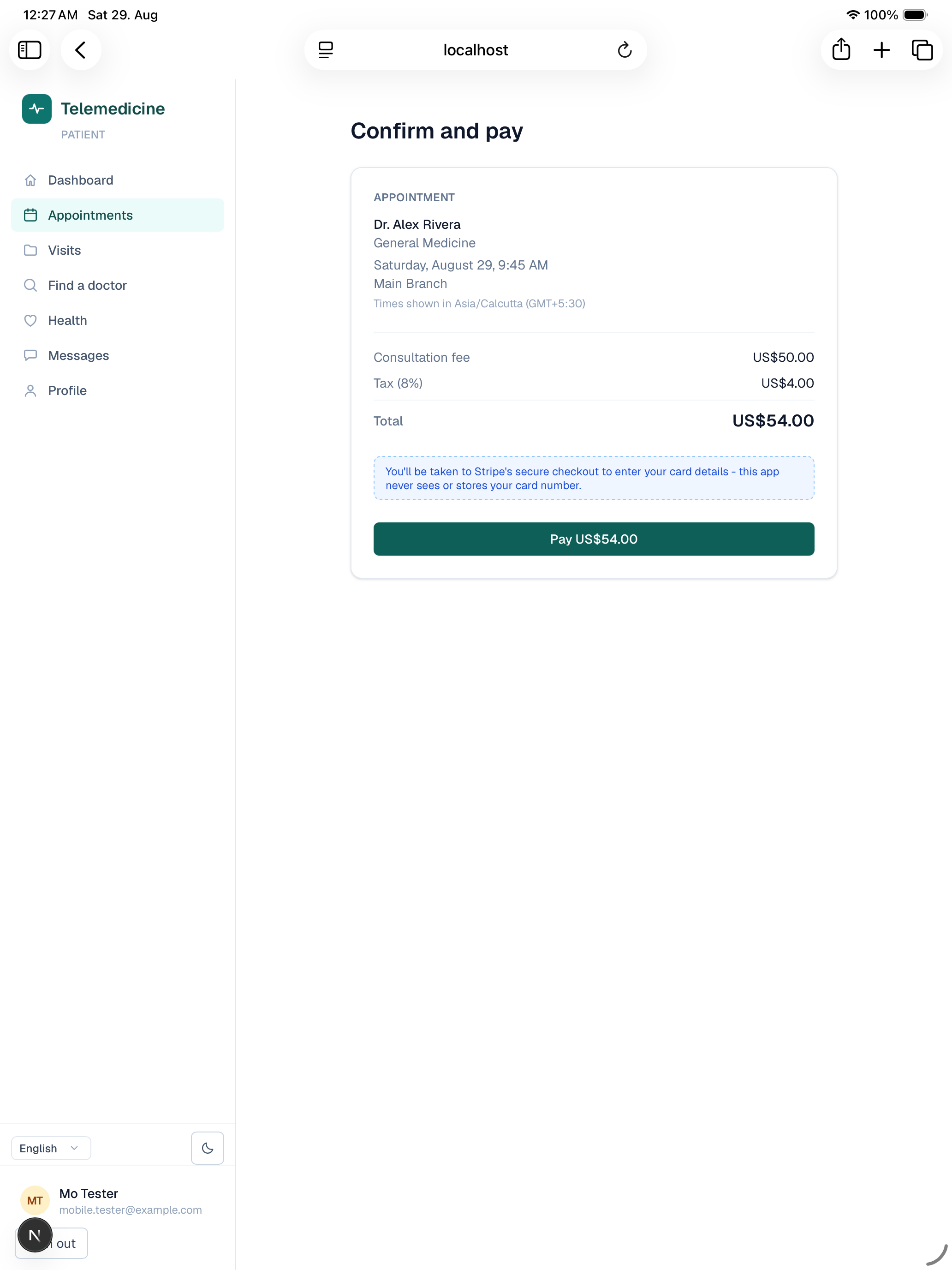 Confirm and pay